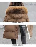 Puffer Long Coat Women w/ Detachable Fur Hood