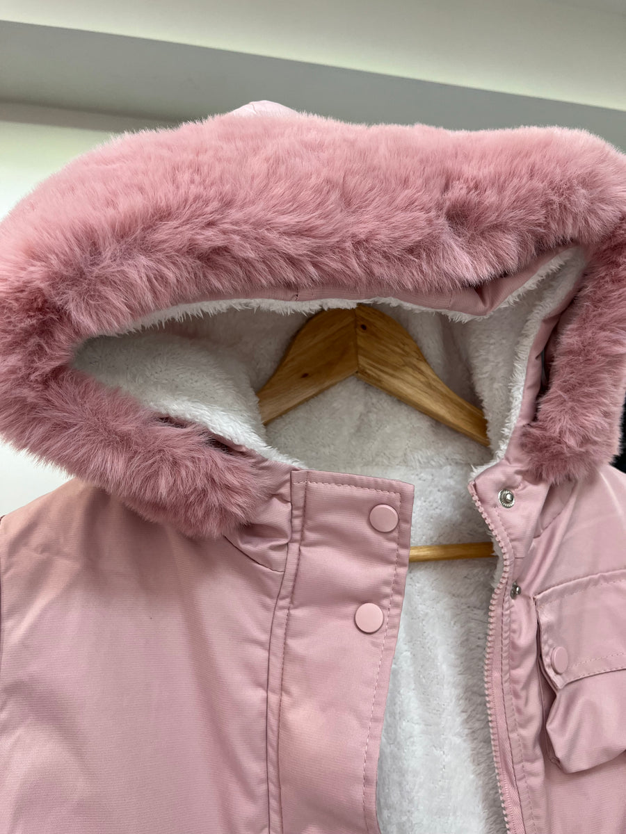 Kids Parka W/ Fleece Lining detahable fur hood – winterwearph