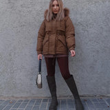 Parka Detachable Fur & Thick Fleeced Linedn
