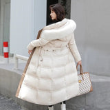 Puffer Long Coat Women w/ Detachable Fur Hood