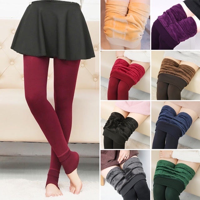 Thermal Leggings w/ Soft Faux Fleece Lining (Women Free Size fits