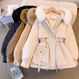 Parka Detachable Fur & Thick Fleeced Linedn