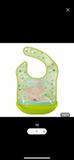 Baby/Kids Bib -Waterproof, Lightweight, Breathable w/ Detachable Crumbs Catcher