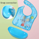 Baby/Kids Bib -Waterproof, Lightweight, Breathable w/ Detachable Crumbs Catcher