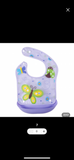 Baby/Kids Bib -Waterproof, Lightweight, Breathable w/ Detachable Crumbs Catcher