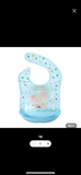 Baby/Kids Bib -Waterproof, Lightweight, Breathable w/ Detachable Crumbs Catcher