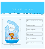 Baby/Kids Bib -Waterproof, Lightweight, Breathable w/ Detachable Crumbs Catcher