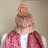 Beanie w/ Colored Pom Ball (Can fit Kids & Adults)