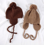 Kids Earmuffs Beanie (Plain Tassel) fits