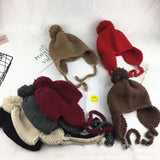 Kids Earmuffs Beanie (Plain Tassel) fits