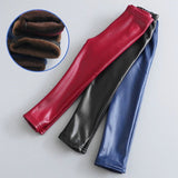 Kids Leather Leggings Fleece Lined (Thick)