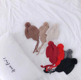 Kids Earmuffs Beanie (Plain Tassel) fits