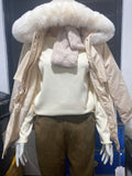 Parka Detachable Fur & Thick Fleeced Linedn
