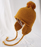 Kids Earmuffs Beanie (Plain Tassel) fits