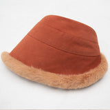 Lamb Fur Colored Denim Bucket Hat