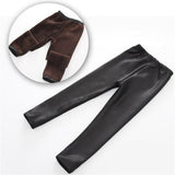 Kids Leather Leggings Fleece Lined (Thick)