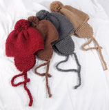Kids Earmuffs Beanie (Plain Tassel) fits