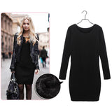 Thermal Shirt Dress w/ Fleece Lining