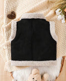 Suede Vest Kids (Faux Sherpa Lined