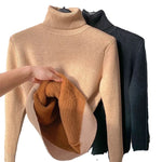 Thermal Knitted Longsleeves Women (Turtleneck) w/ Soft Fleece Lining