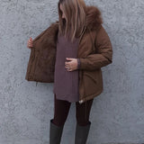 Parka Detachable Fur & Thick Fleeced Linedn