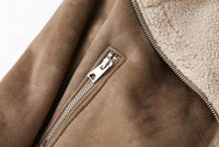 Suede Leather Biker Jacket (Fleece lining)
