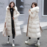 Puffer Long Coat Women w/ Detachable Fur Hood