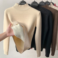 Women Thermal Longsleeves (Mockneck) w/ Soft Fleece Lining (fits XS - Med Built)