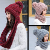 Matchy Beanie + Infinity Scarf (Thick, Soft Knit, Unisex)