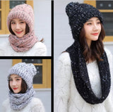 Matchy Beanie + Infinity Scarf (Thick, Soft Knit, Unisex)