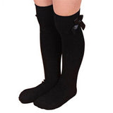 Girls Knee Length Bow Socks