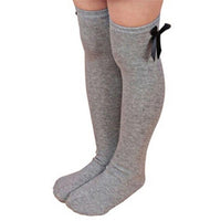 Girls Knee Length Bow Socks