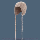 Knitted Beanie made from Chenille Yarn