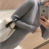Knitted Thick Turtleneck Dress