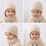 Kids Beanie + Neck Warmer Fleeced Lined