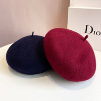 Wool Beret (adjustable, thick & high quality)