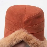 Lamb Fur Colored Denim Bucket Hat